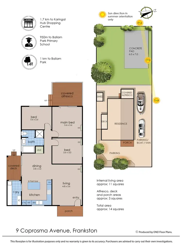 Floorplan of Homely house listing, 9 Coprosma Avenue, Frankston VIC 3199