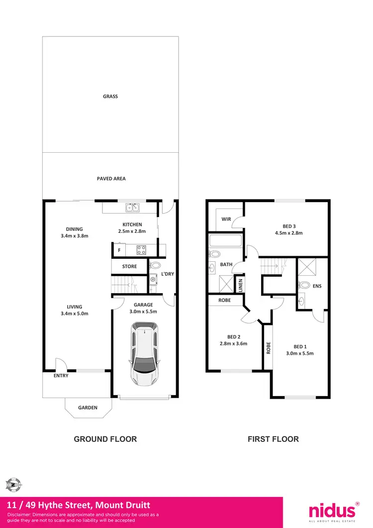 Floorplan of Homely townhouse listing, 11/49 Hythe Street, Mount Druitt NSW 2770