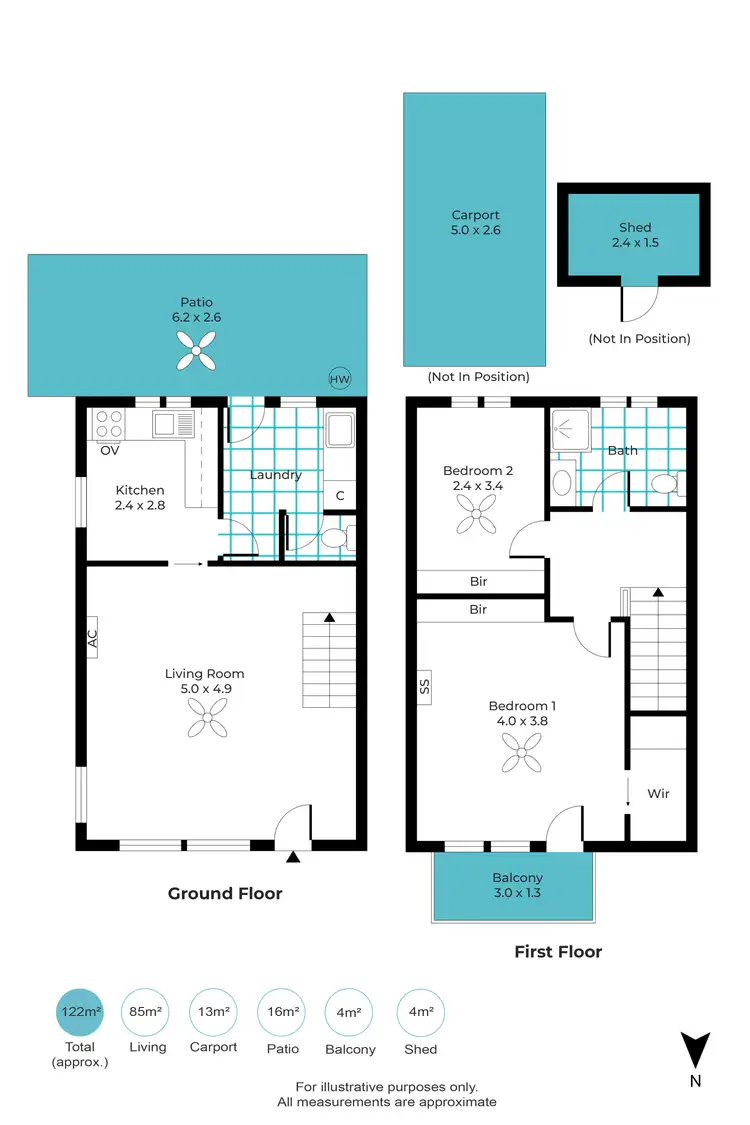 Floorplan of Homely townhouse listing, 1/18 David Avenue, Mitchell Park SA 5043