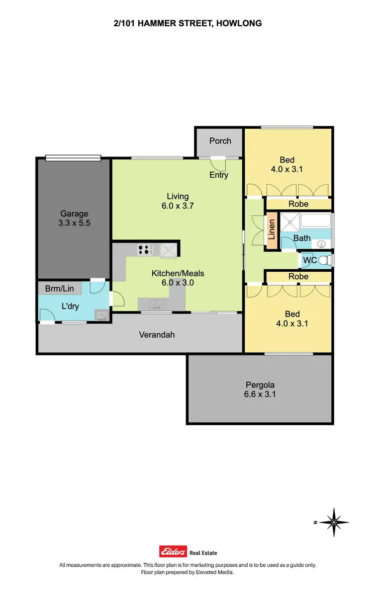 Floorplan of Homely unit listing, 2/101 Hammer Street, Howlong NSW 2643