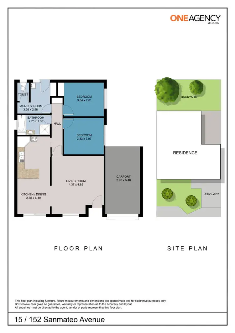 Floorplan of Homely unit listing, 15/152 San Mateo Avenue, Mildura VIC 3500