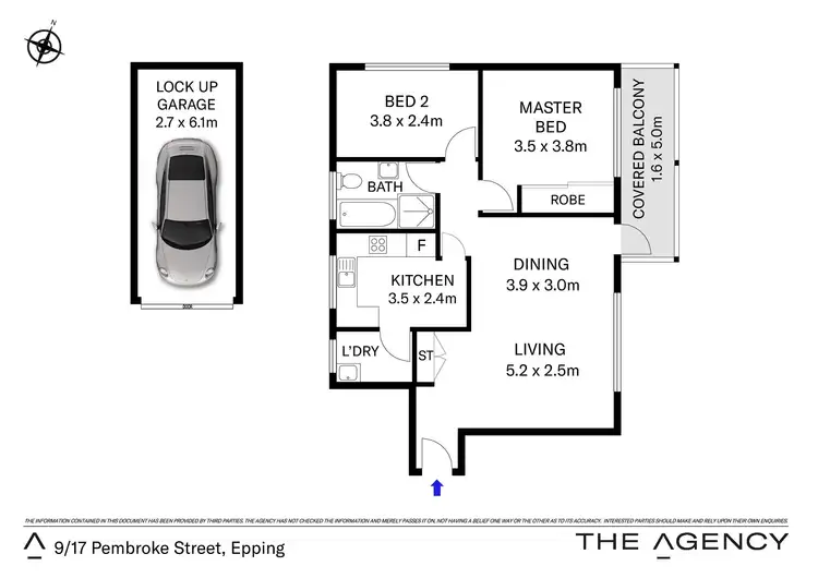 Floorplan of Homely apartment listing, 9/17 Pembroke Street, Epping NSW 2121