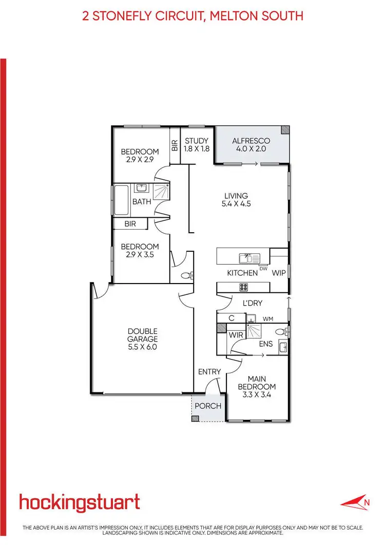 Floorplan of Homely house listing, 2 Stonefly Circuit, Weir Views VIC 3338