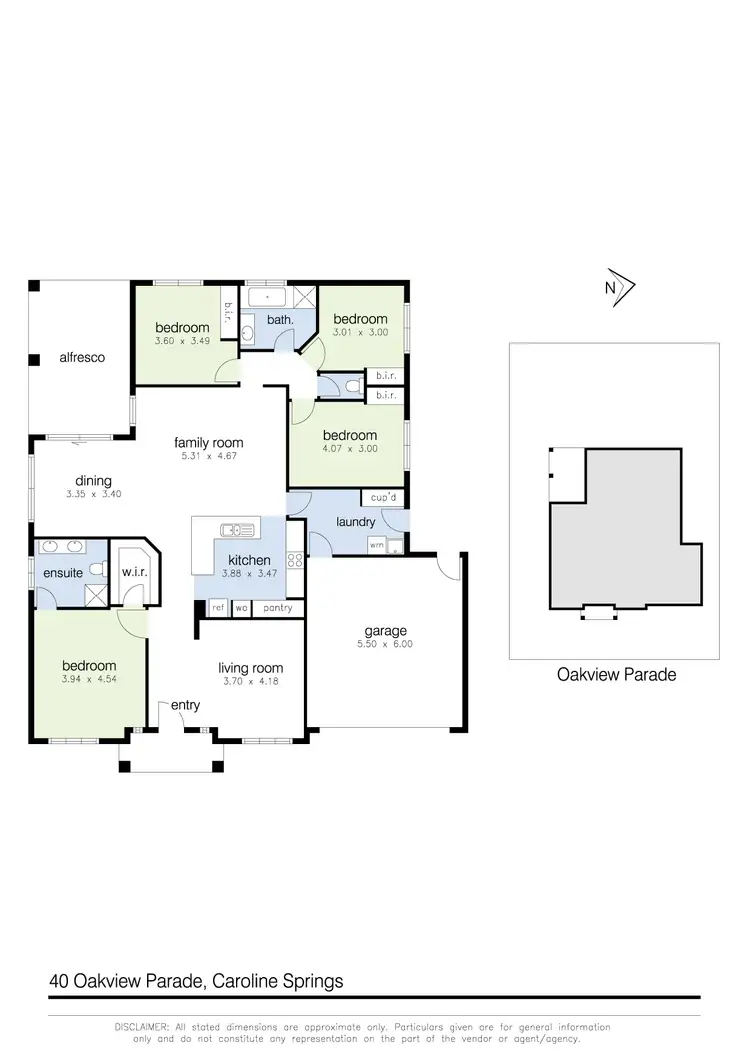 Floorplan of Homely house listing, 40 Oakview Parade, Caroline Springs VIC 3023