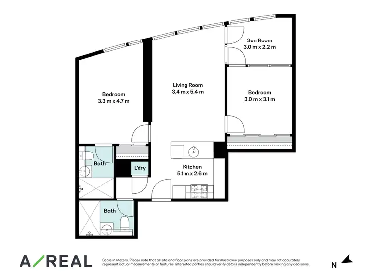 Floorplan of Homely apartment listing, 1308/138 Spencer Street, Melbourne VIC 3000