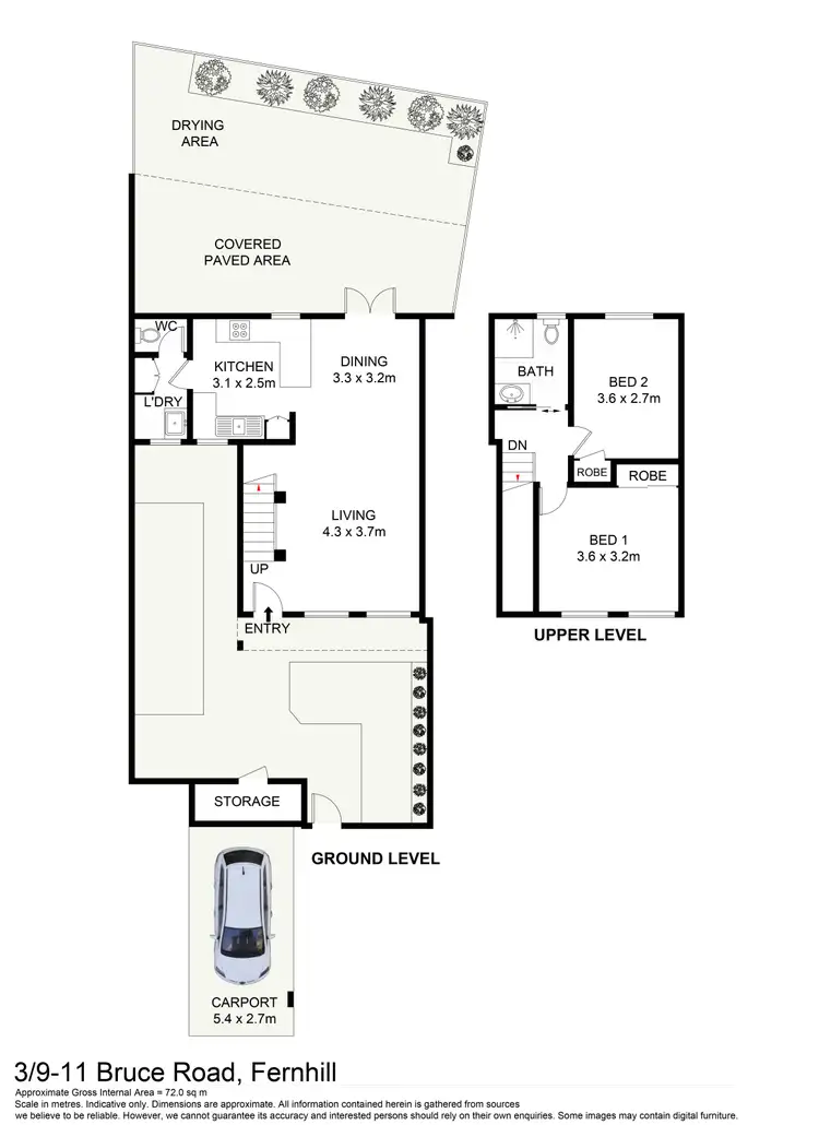 Floorplan of Homely townhouse listing, 3/9-11 Bruce Road, Fernhill NSW 2519
