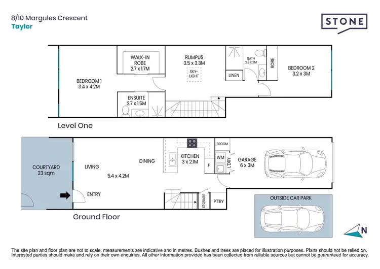 Floorplan of Homely townhouse listing, 8/10 Margules Crescent, Taylor ACT 2913
