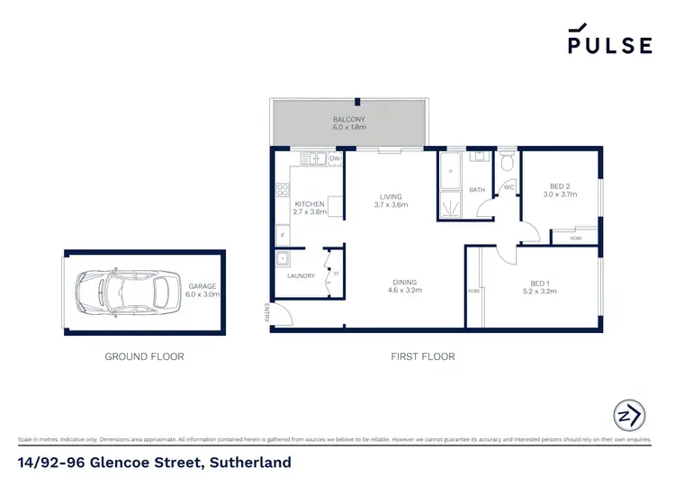 Floorplan of Homely apartment listing, 14/92-96 Glencoe Street, Sutherland NSW 2232
