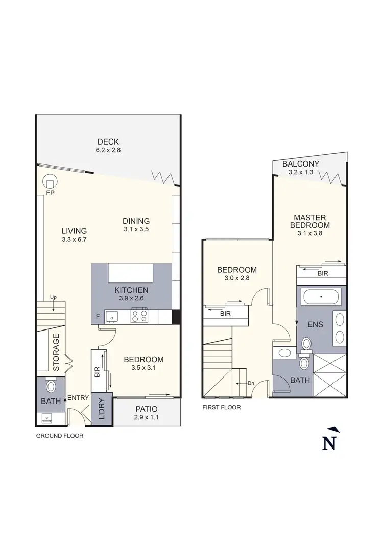 Floorplan of Homely townhouse listing, 5/42 Nelson Street, Ringwood VIC 3134