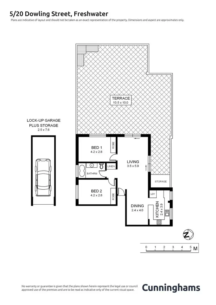 Floorplan of Homely unit listing, 5/20 Dowling Street, Queenscliff NSW 2096