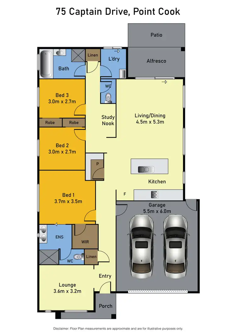 Floorplan of Homely house listing, 75 Captain Drive, Point Cook VIC 3030