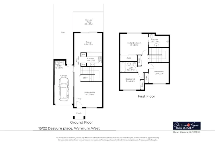 Floorplan of Homely townhouse listing, 15/22 Dasyure Place, Wynnum West QLD 4178