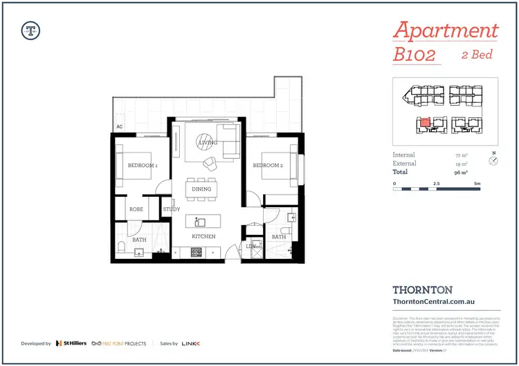 Floorplan of Homely apartment listing, 102/101B Lord Sheffield Circuit, Penrith NSW 2750