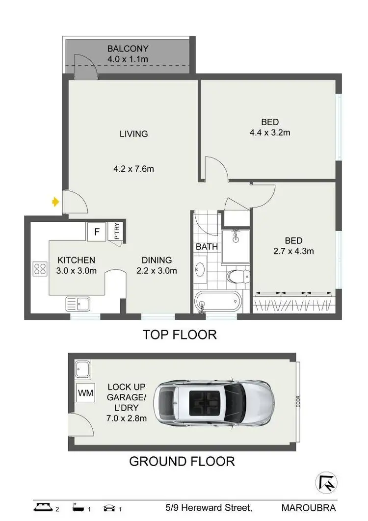 Floorplan of Homely apartment listing, 5/9 Hereward Street, Maroubra NSW 2035