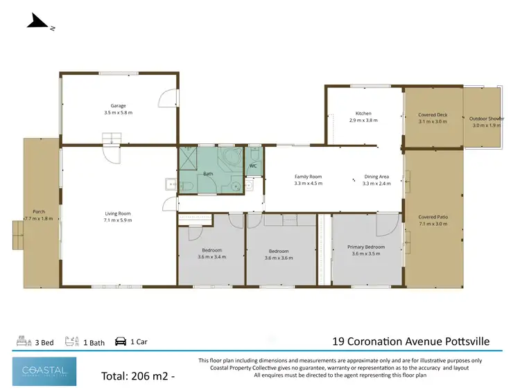 Floorplan of Homely house listing, 19 Coronation Avenue, Pottsville NSW 2489