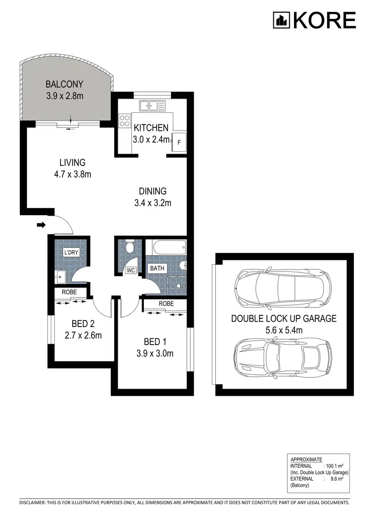 Floorplan of Homely apartment listing, 22/43-49 Railway Parade, Engadine NSW 2233