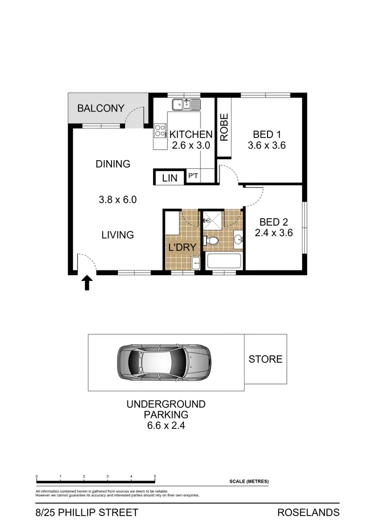 Floorplan of Homely apartment listing, 8/25-27 Phillip Street, Roselands NSW 2196