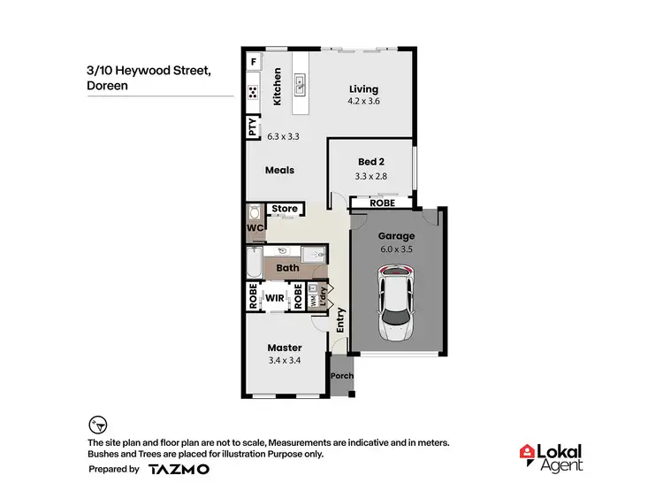Floorplan of Homely unit listing, 3/10 Heywood Street, Doreen VIC 3754