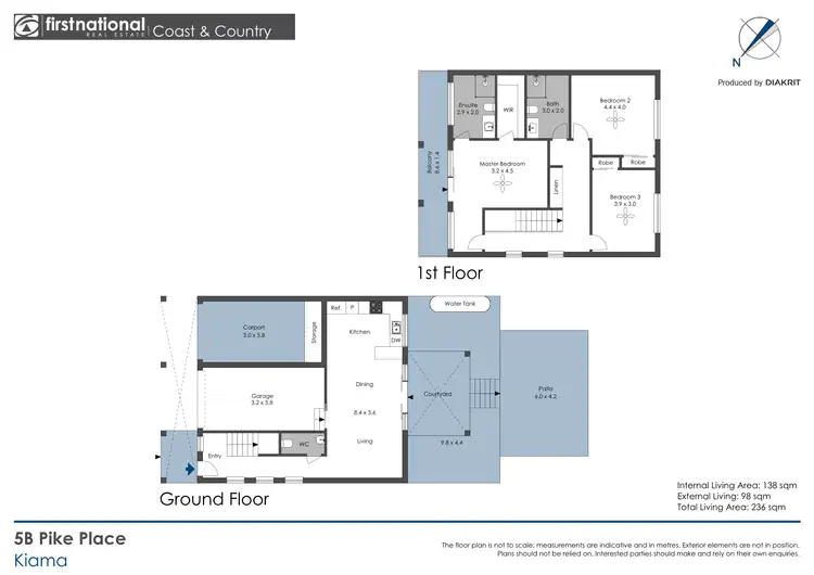 Floorplan of Homely townhouse listing, 5B Pike Place, Kiama NSW 2533