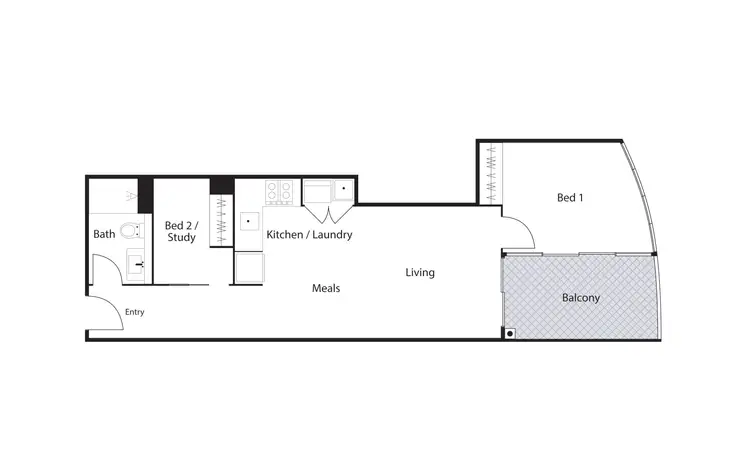 Floorplan of Homely apartment listing, 824/15 Bowes Street, Phillip ACT 2606