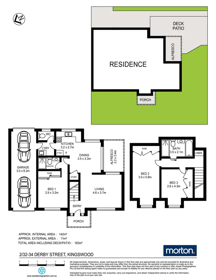 Floorplan of Homely townhouse listing, 2/32-34 Derby Street, Kingswood NSW 2747