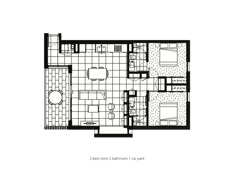 Floorplan of Homely apartment listing, 308/28B Northumberland Road, Auburn NSW 2144