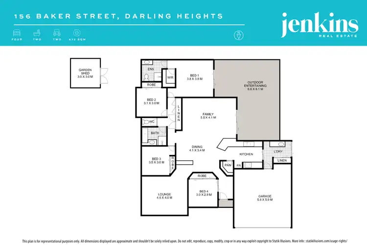Floorplan of Homely house listing, 156 Baker Street, Darling Heights QLD 4350