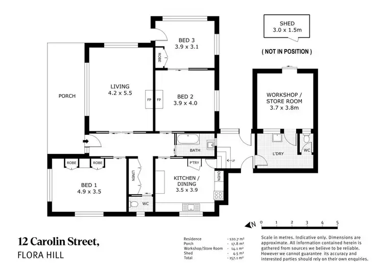 Floorplan of Homely house listing, 12 Carolin Street, Flora Hill VIC 3550