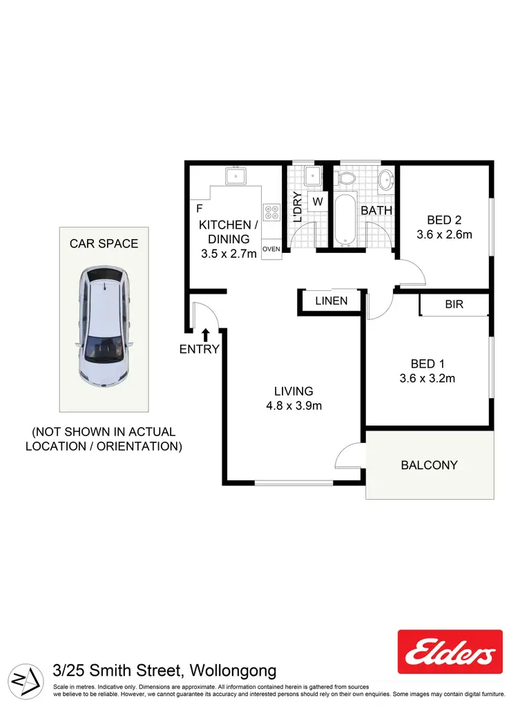 Floorplan of Homely unit listing, 3/25 Smith Street, Wollongong NSW 2500