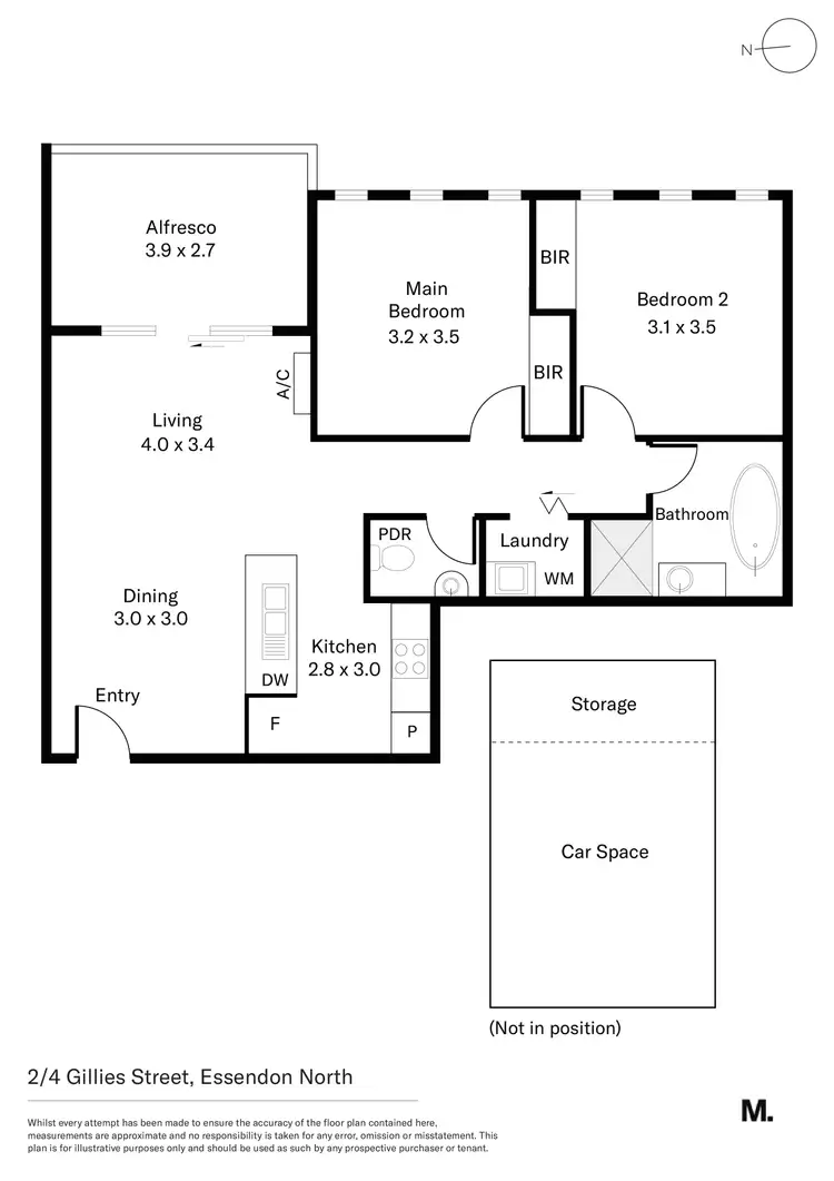 Floorplan of Homely apartment listing, 2/4 Gillies Street, Essendon North VIC 3041