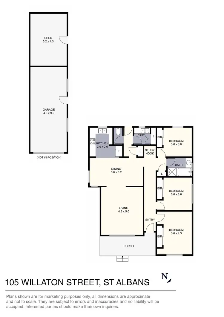 Floorplan of Homely house listing, 105 Willaton Street, St Albans VIC 3021