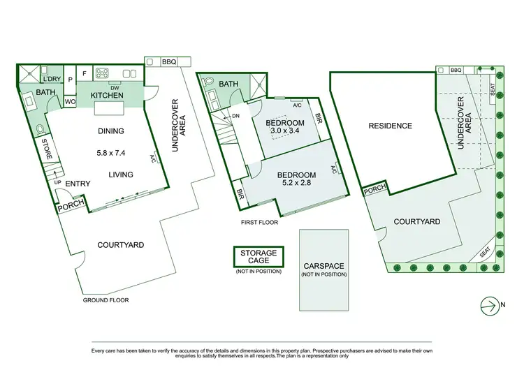 Floorplan of Homely townhouse listing, 14/80 Carlisle Street, St Kilda VIC 3182