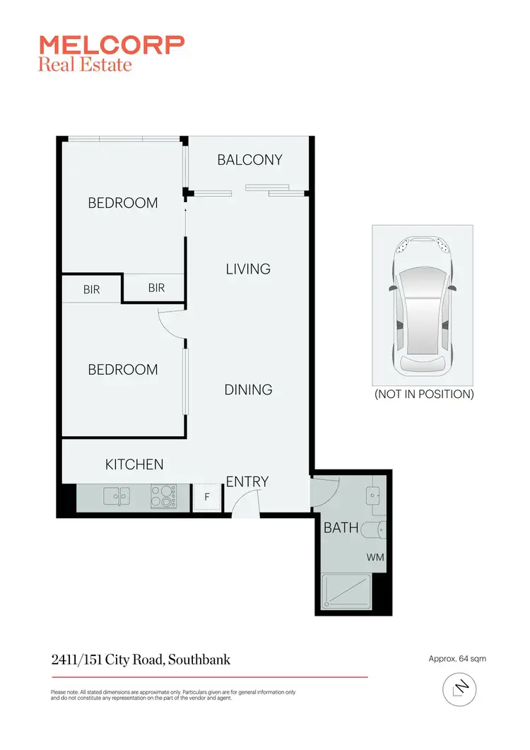 Floorplan of Homely apartment listing, 2411/151 City Road, Southbank VIC 3006