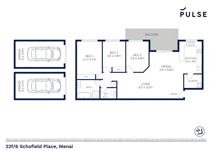 Floorplan of Homely apartment listing, 22F/6 Schofield Place, Menai NSW 2234