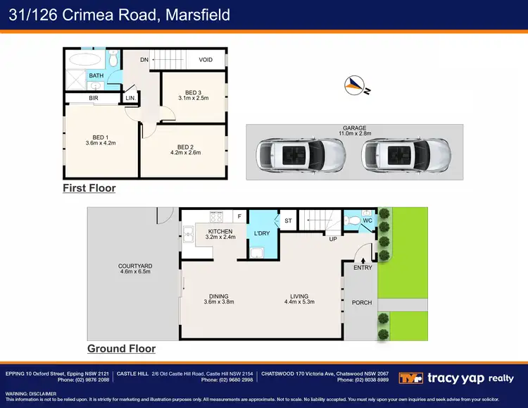 Floorplan of Homely townhouse listing, 31/126 Crimea Road, Marsfield NSW 2122