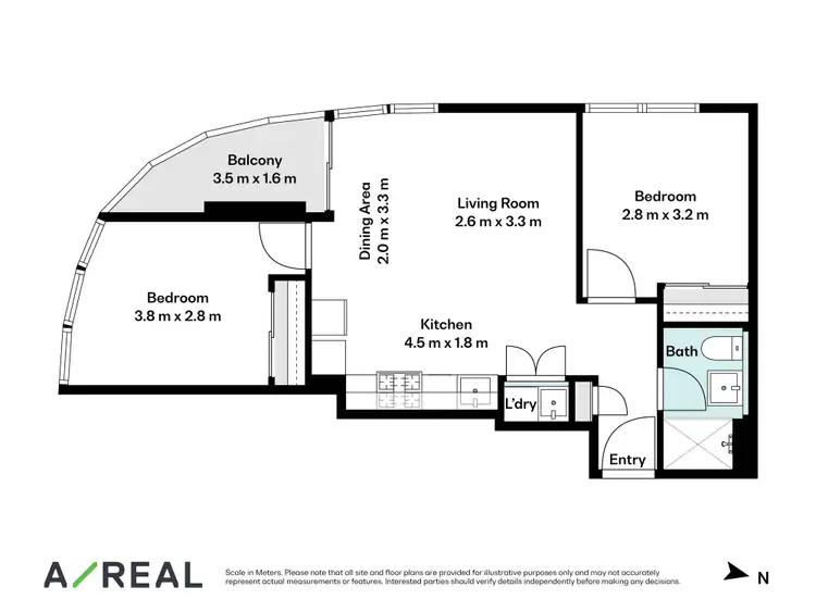 Floorplan of Homely apartment listing, 2813/628 Flinders Street, Docklands VIC 3008