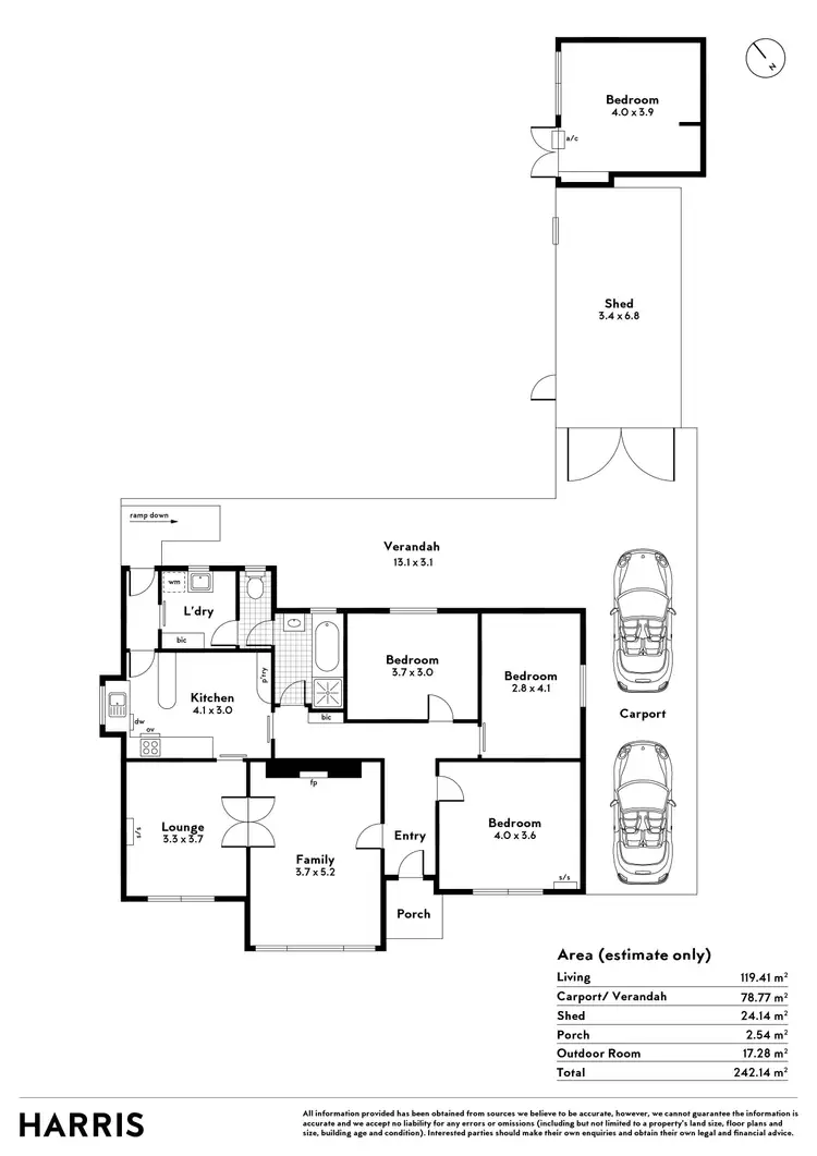 Floorplan of Homely house listing, 4 Trestrail Street, Magill SA 5072