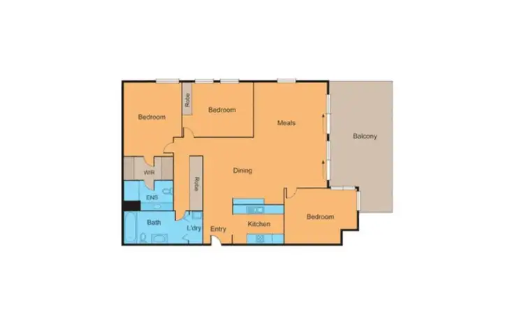 Floorplan of Homely apartment listing, 17/80 Dow Street, Port Melbourne VIC 3207