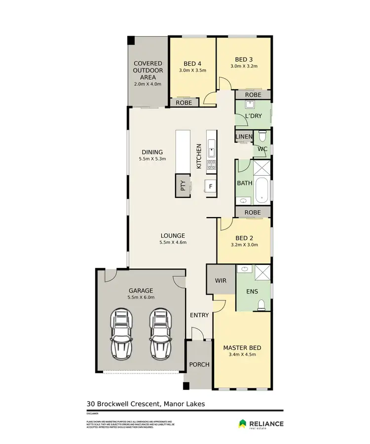 Floorplan of Homely house listing, 30 Brockwell Crescent, Manor Lakes VIC 3024