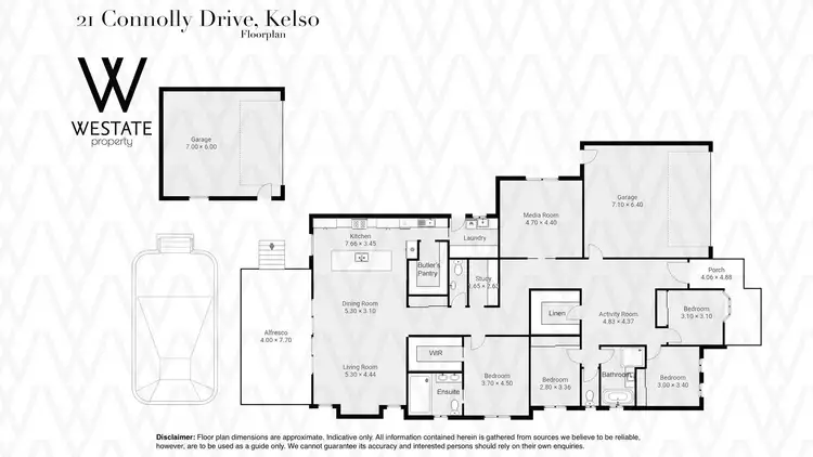 Floorplan of Homely house listing, 21 Connolly Drive, Kelso NSW 2795