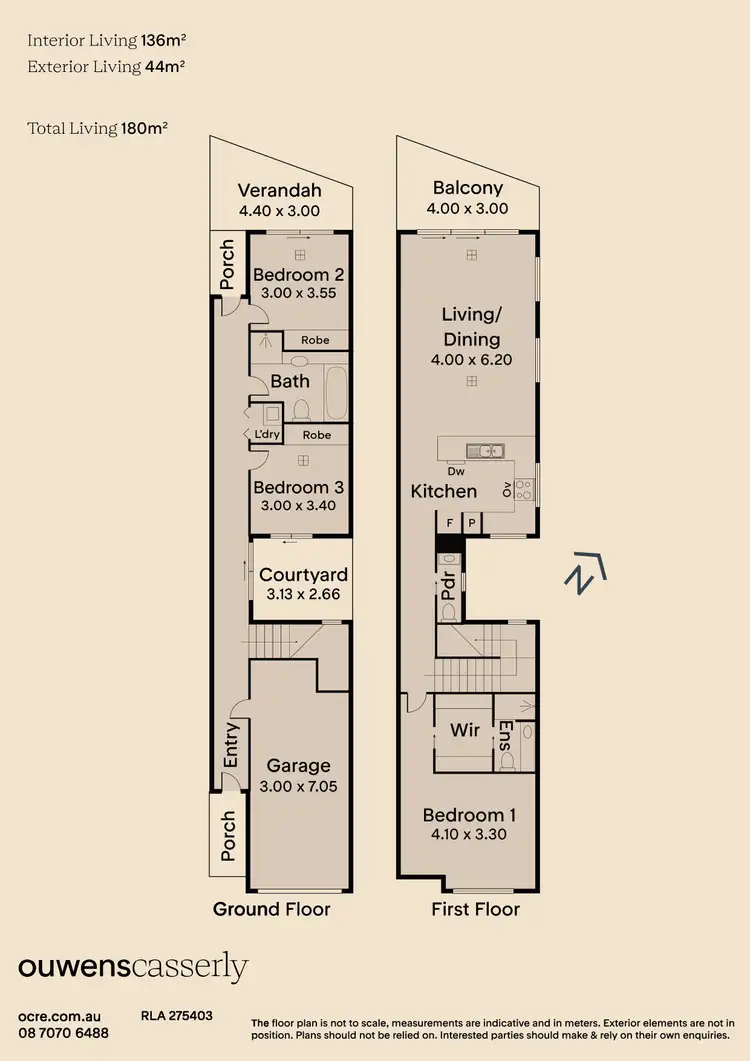 Floorplan of Homely townhouse listing, 7/63 Douglas Drive, Mawson Lakes SA 5095