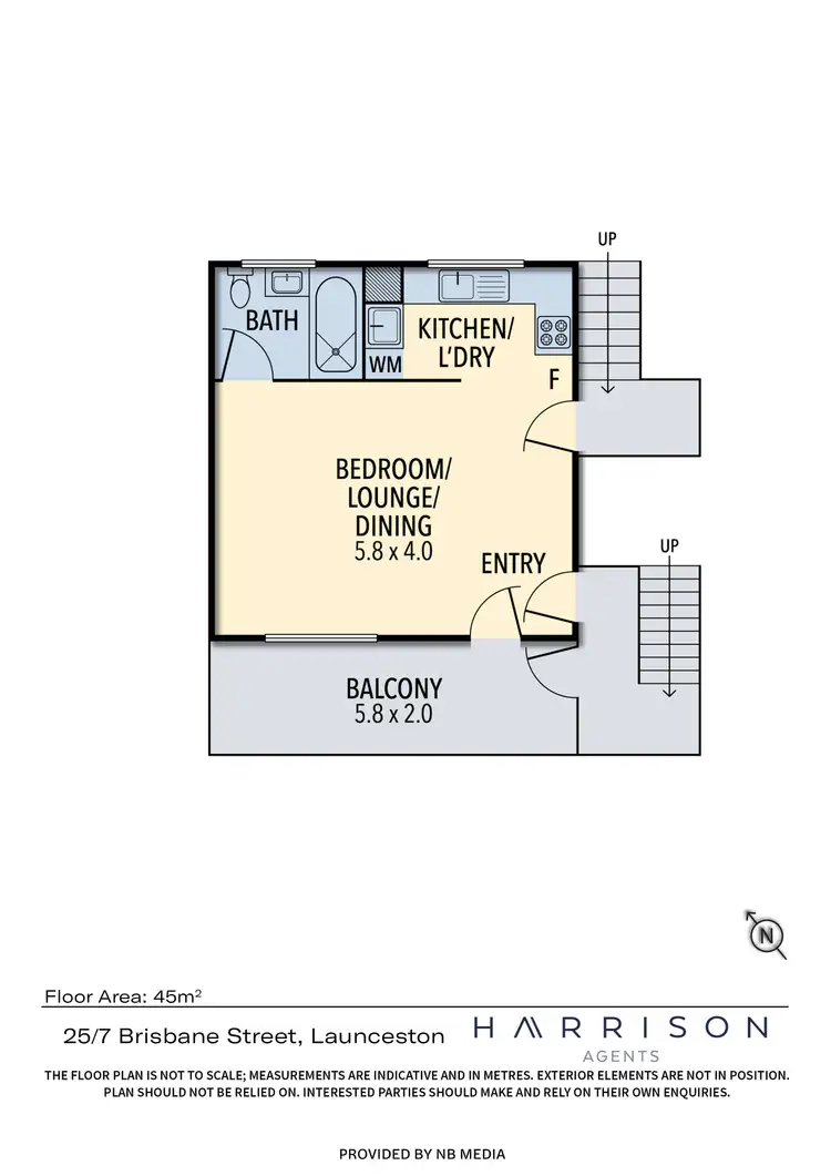 Floorplan of Homely unit listing, 25/7 Brisbane Street, Launceston TAS 7250