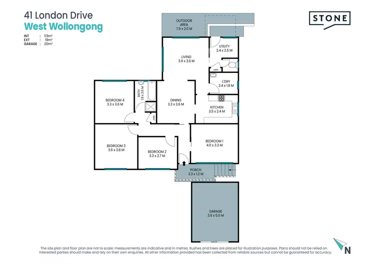 Floorplan of Homely house listing, 41 London Drive, West Wollongong NSW 2500