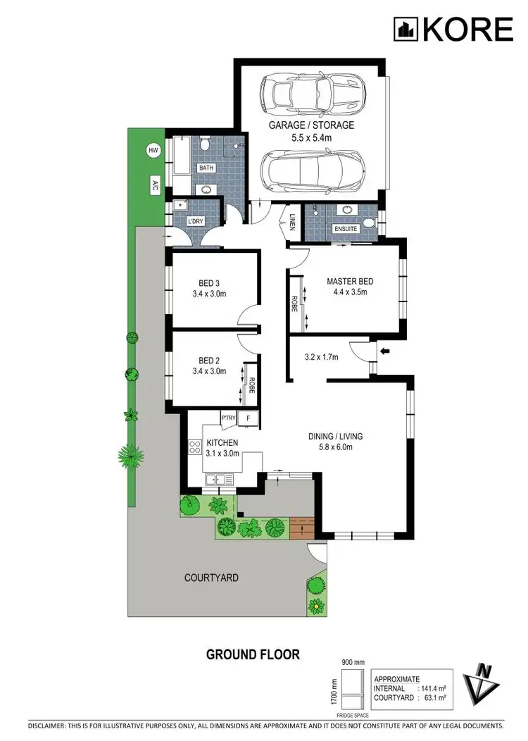 Floorplan of Homely villa listing, 8/30-32 Bullecourt Avenue, Engadine NSW 2233