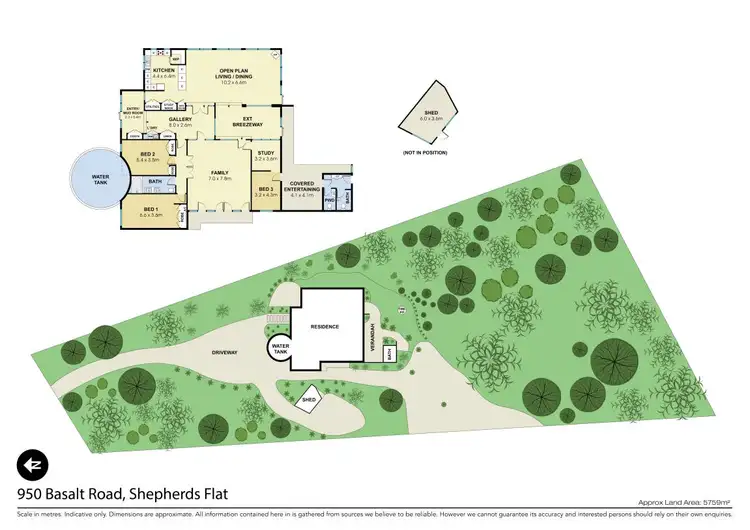 Floorplan of Homely house listing, 950 Basalt Road, Shepherds Flat VIC 3461