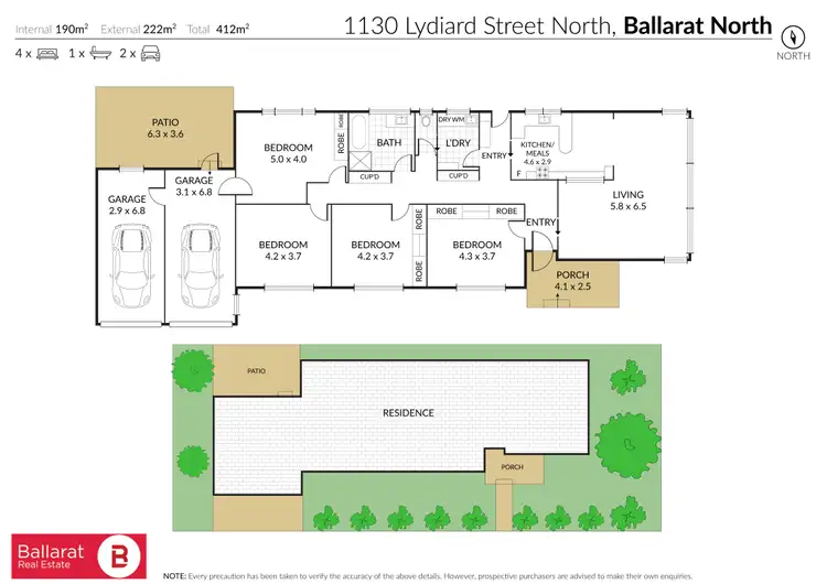 Floorplan of Homely house listing, 1130 Lydiard Street North, Ballarat North VIC 3350