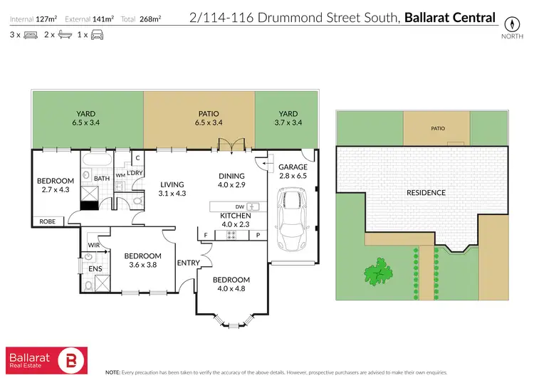 Floorplan of Homely townhouse listing, 2/114-116 Drummond Street South, Ballarat Central VIC 3350