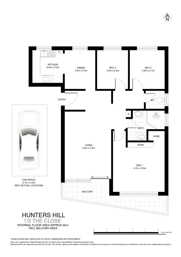 Floorplan of Homely apartment listing, 1/2 The Close, Hunters Hill NSW 2110