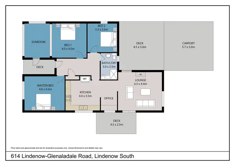 Floorplan of Homely house listing, 614 Lindenow-Glenaladale Road, Lindenow South VIC 3875