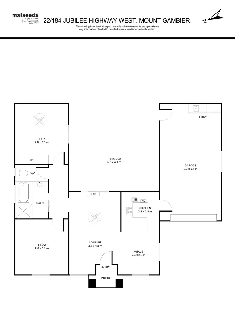 Floorplan of Homely house listing, 22/184 Jubilee West Highway, Mount Gambier SA 5290